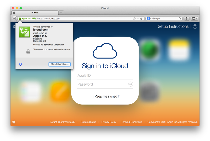 Illustration for article titled How to Make Sure You're Visiting the Real iCloud Page